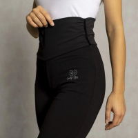 Spirit of OM Yoga-Hose mit Umschlagbund schwarz