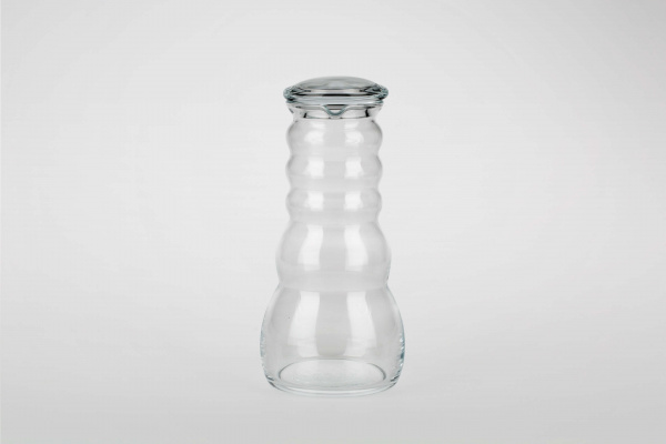 Cadus Krug 1 Liter white mit Glasdeckel