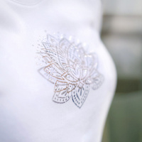 The Spirit of OM Shirt Lotus mit Raffärmel