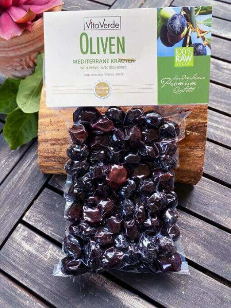 Bio Thrumba Oliven "mediterran", Rohkostqualität, 200 g