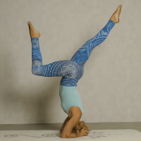 The Spirit of OM Yoga-Leggings Blue Spirit S