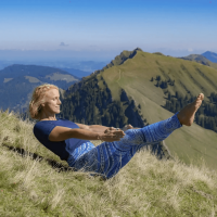 The Spirit of OM Yoga-Leggings Blue Spirit M