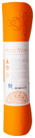 Yogamatte TPE ecofriendly - orange/grau 6mm zweischichtig mit Blume des Lebens